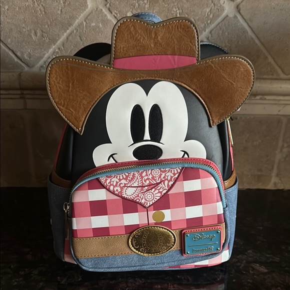 Loungefly Disney western Mickey Mouse backpack NWT main image 6